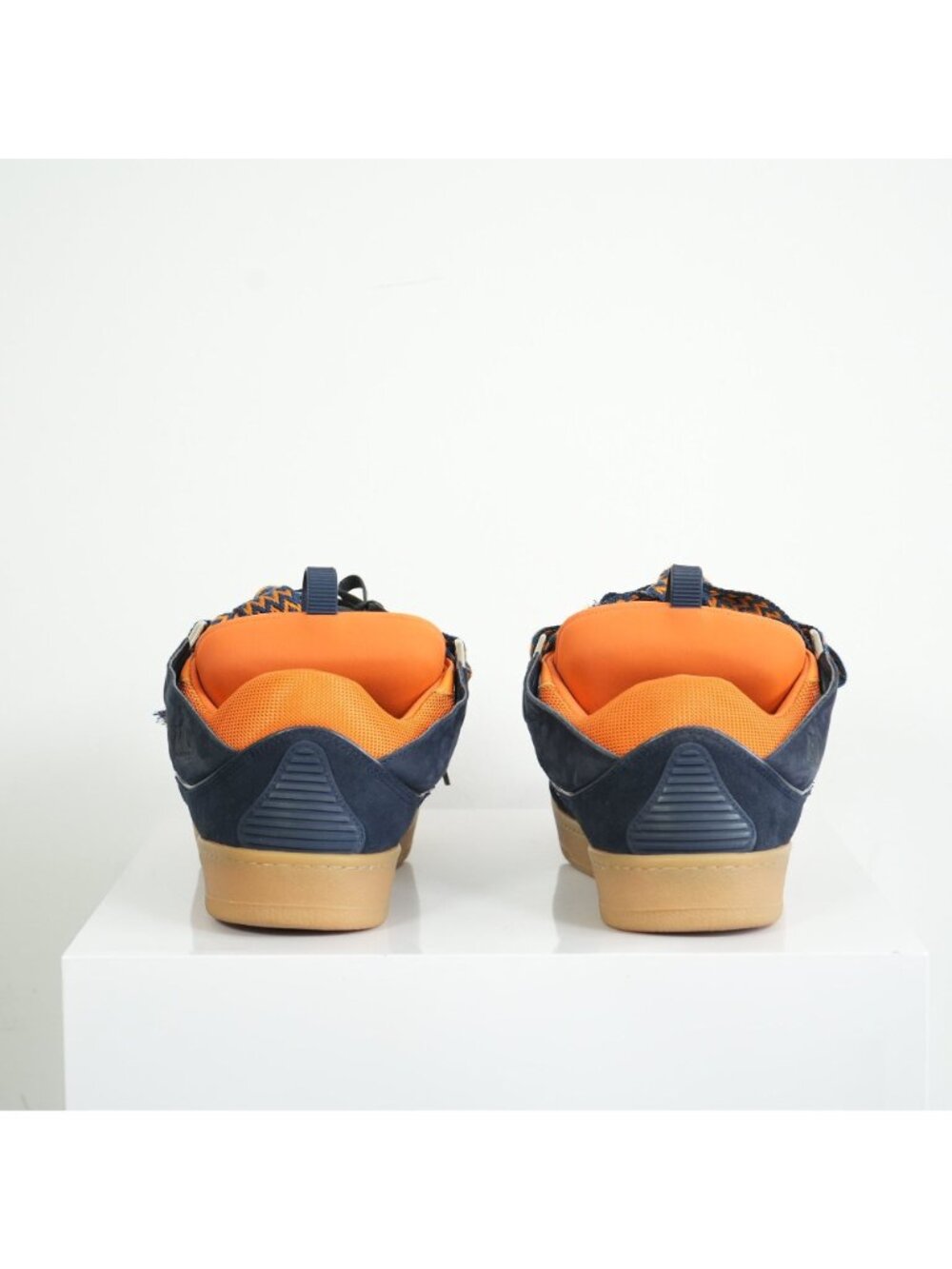 Lanvin x SSENSE Navy and Orange Sneakers Size 44 - Picture 4 of 9